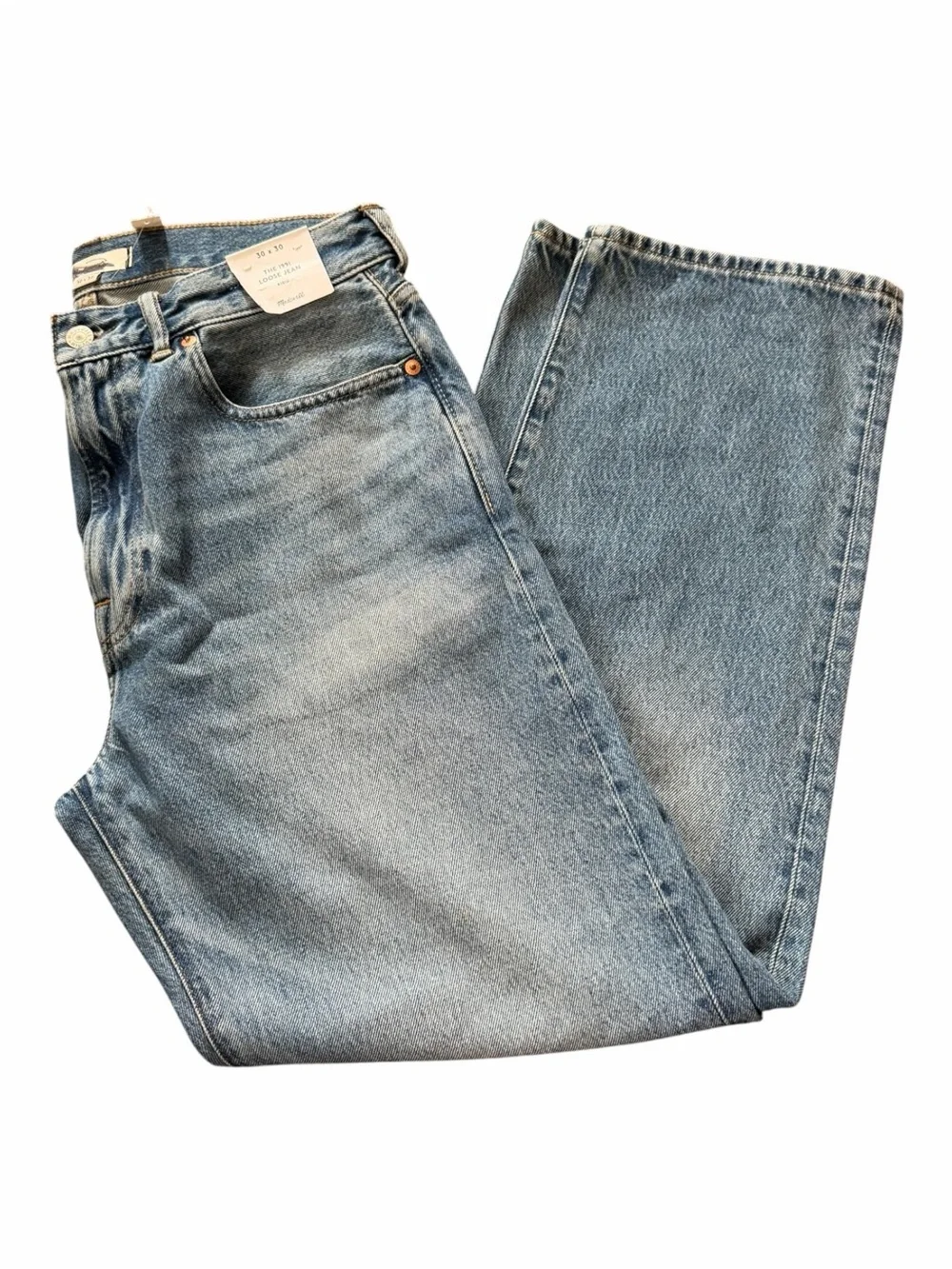 Madewell Men’s The 1991 Loose Straight Jean Size 30x30 NEW Rigid Blue